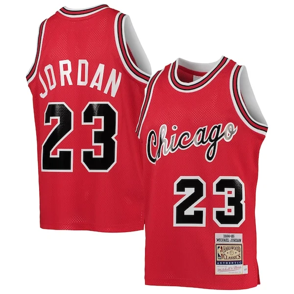 Raffinato Youth Chicago Bulls Michael Jordan Red 1984/85 Hardwood Classics Authentic Jersey per i devoti sostenitori