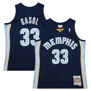Gorgeous Marc Gasol Memphis Grizzlies 2008/09 Hardwood Classics Swingman Throwback Jersey Navy per i devoti sostenitori