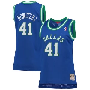 Bellissimo Ottimo Moderno Dirk Nowitzki Dallas Mavericks Women's Hardwood Classics Swingman Jersey Blue per i devoti sostenitori