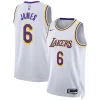 Fantastico Splendido LeBron James Los Angeles Lakers Nike Unisex Swingman Jersey Association Edition White per i devoti sostenitori