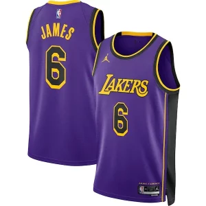 Magnifico Duraturo Gorgeous LeBron James Los Angeles Lakers Jordan Brand Unisex Swingman Jersey Statement Edition Purple per i devoti sostenitori