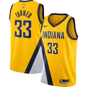 Pratico Fascinante Incantevole Myles Turner Indiana Pacers Nike Swingman Jersey Gold Statement Edition per i devoti sostenitori