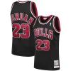 Gorgeous Elegante Michael Jordan Chicago Bulls 1997/98 Hardwood Classics Authentic Jersey Black/Scarlet/White per i devoti sostenitori