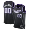 Prestigioso Sacramento Kings Nike 2021/22 Swingman Custom Jersey City Edition Black per i devoti sostenitori