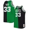 Comodo Bellissimo Fantastico Larry Bird Boston Celtics Big & Tall Hardwood Classics 1985/86 Split Swingman Jersey Kelly Green/Black per i devoti sostenitori