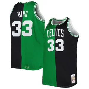 Comodo Bellissimo Fantastico Larry Bird Boston Celtics Big & Tall Hardwood Classics 1985/86 Split Swingman Jersey Kelly Green/Black per i devoti sostenitori