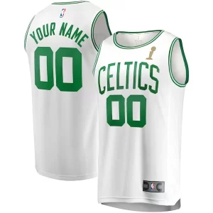 Splendido Cool Prestigioso Boston Celtics 2024 NBA Finals Champions Custom Fast Break Jersey White Association Edition per i devoti sostenitori