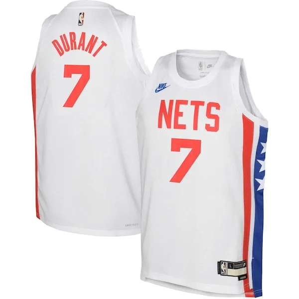 Attraente Splendido Cool Kevin Durant Brooklyn Nets Nike Youth 2022/23 Swingman Jersey White Classic Edition per i devoti sostenitori