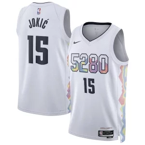 Lussuoso Nikola Jokic Denver Nuggets Nike Unisex 2024/25 Swingman Player Jersey City Edition White per i devoti sostenitori