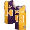 Ottimo Raffinato Versatile Jerry West Los Angeles Lakers Hardwood Classics 1971/72 Split Swingman Jersey Purple/Gold per i devoti sostenitori