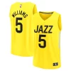 Ottimo Cool Cody Williams Utah Jazz 2024 NBA Draft Fast Break Player Jersey Icon Edition Yellow per i devoti sostenitori