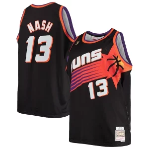 Eccezionale Fascinante Classico Steve Nash Phoenix Suns 1996/97 Big & Tall Hardwood Classics Swingman Jersey Black/White per i devoti sostenitori