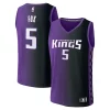 Carino Classico De'Aaron Fox Sacramento Kings Fast Break Replica Player Jersey Statement Edition Purple per i devoti sostenitori