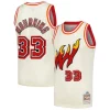 Robusto Meraviglioso Carino Alonzo Mourning Miami Heat Chainstitch Swingman Jersey Cream per i devoti sostenitori
