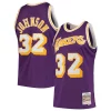 Attraente Magnifico Splendido Magic Johnson Los Angeles Lakers 1984/85 Hardwood Classics Swingman Jersey Purple/Gold per i devoti sostenitori