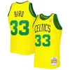 Fascinante Incantevole Larry Bird Boston Celtics 1985 86 Hardwood Classics Reload 3.0 Swingman Jersey Gold per i devoti sostenitori