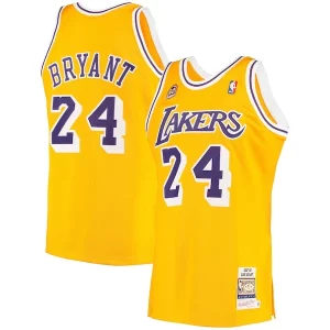 Cool Eccezionale Moderno Men's Los Angeles Lakers Kobe Bryant Gold 2007 Hardwood Classics Authentic Jersey per i devoti sostenitori
