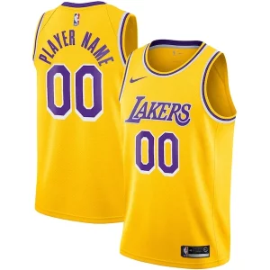 Resistente Robusto Los Angeles Lakers Nike 2020/21 Swingman Custom Jersey Icon Edition Gold per i devoti sostenitori