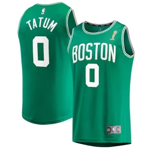 Gorgeous Cool Jayson Tatum Boston Celtics 2024 NBA Finals Champions Fast Break Replica Player Jersey Kelly Green Icon Edition per i devoti sostenitori