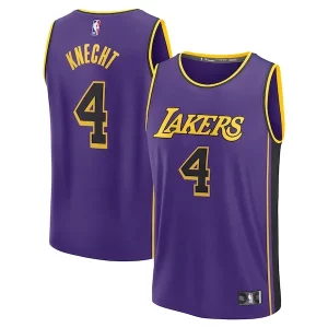 Magnifico Accattivante Dalton Knecht Los Angeles Lakers Fast Break Replica Player Jersey Statement Edition Purple per i devoti sostenitori