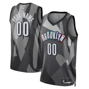 Moderno Stupendo Bellissimo Brooklyn Nets Nike Unisex 2024/25 Custom Swingman Jersey City Edition Gray per i devoti sostenitori