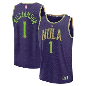 Moderno Zion Williamson New Orleans Pelicans 2024/25 Fast Break Player Jersey City Edition Purple per i devoti sostenitori