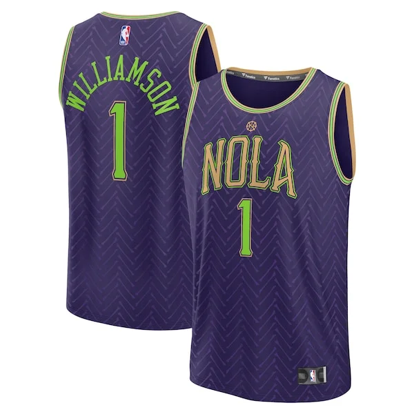 Moderno Zion Williamson New Orleans Pelicans 2024/25 Fast Break Player Jersey City Edition Purple per i devoti sostenitori