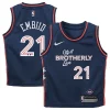 Robusto Cool Resistente Joel Embiid Philadelphia 76ers Nike Toddler Swingman Replica Jersey City Edition Navy per i devoti sostenitori