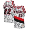 Classico Gorgeous Cool Clyde Drexler Portland Trail Blazers 1991 92 Hardwood Classics Doodle Swingman Jersey White per i devoti sostenitori