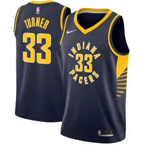 Incantevole Myles Turner Indiana Pacers Nike Swingman Jersey Navy Icon Edition per i devoti sostenitori