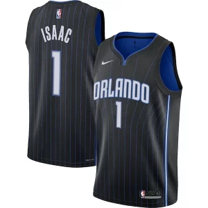 Stupendo Duraturo Meraviglioso Jonathan Isaac Orlando Magic Nike Youth Swingman Jersey Icon Edition Black per i devoti sostenitori