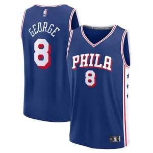 Elegante Paul George Philadelphia 76ers Youth Fast Break Replica Player Jersey Icon Edition Royal per i devoti sostenitori