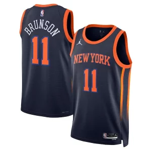 Prestigioso Jalen Brunson New York Knicks Jordan Brand Unisex Swingman Player Jersey Statement Edition Navy per i devoti sostenitori