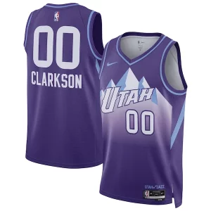 Robusto Jordan Clarkson Utah Jazz Nike Unisex 2024/25 Swingman Player Jersey City Edition Purple per i devoti sostenitori