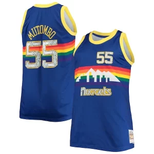 Lussuoso Moderno Trendy Dikembe Mutombo Denver Nuggets Big & Tall 1991/92 NBA 75th Anniversary Diamond Swingman Jersey Blue per i devoti sostenitori