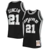 Fascinante Versatile Tim Duncan San Antonio Spurs 1998/99 Hardwood Classics NBA 75th Anniversary Diamond Swingman Jersey Black per i devoti sostenitori