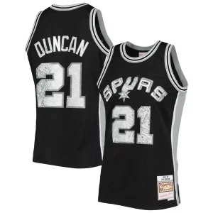 Fascinante Versatile Tim Duncan San Antonio Spurs 1998/99 Hardwood Classics NBA 75th Anniversary Diamond Swingman Jersey Black per i devoti sostenitori