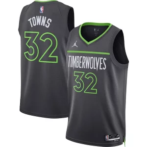Trendy Bellissimo Raffinato Karl Anthony Towns Minnesota Timberwolves Jordan Brand Unisex Swingman Jersey Statement Edition Charcoal per i devoti sostenitori