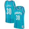 Sofisticato Incantevole Dell Curry Charlotte Hornets 1992/93 Hardwood Classics Swingman Jersey Teal per i devoti sostenitori