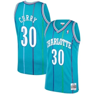 Sofisticato Incantevole Dell Curry Charlotte Hornets 1992/93 Hardwood Classics Swingman Jersey Teal per i devoti sostenitori