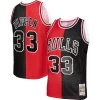 Magnifico Cool Moderno Scottie Pippen Chicago Bulls Big & Tall Hardwood Classics 1997/98 Split Swingman Jersey Red/Black per i devoti sostenitori
