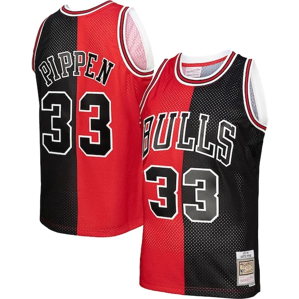 Magnifico Cool Moderno Scottie Pippen Chicago Bulls Big & Tall Hardwood Classics 1997/98 Split Swingman Jersey Red/Black per i devoti sostenitori