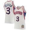 Gorgeous Meraviglioso Allen Iverson Philadelphia 76ers 1996/97 Hardwood Classics Authentic Jersey White per i devoti sostenitori