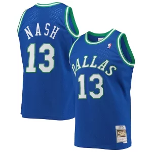 Prestigioso Steve Nash Dallas Mavericks 1998/99 Hardwood Classics Swingman Jersey Blue per i devoti sostenitori