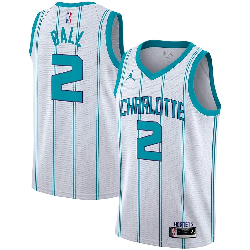 Comodo Stupendo Versatile LaMelo Ball Charlotte Hornets Jordan Brand 2020/21 Swingman Player Jersey Association Edition White per i devoti sostenitori