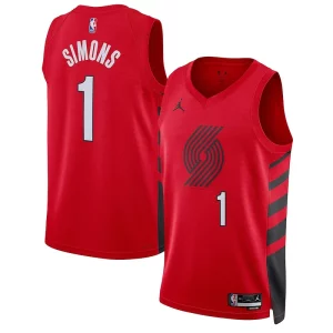 Meraviglioso Ottimo Anfernee Simons Portland Trail Blazers Jordan Brand Unisex Swingman Jersey Statement Edition Red per i devoti sostenitori
