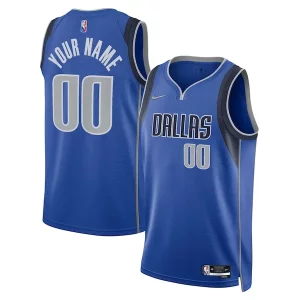 Incantevole Dallas Mavericks Nike 2021/22 Diamond Swingman Custom Jersey Icon Edition Blue per i devoti sostenitori