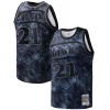Sofisticato Lussuoso Bellissimo Dominique Wilkins Atlanta Hawks Hardwood Classics 1986/87 Tie Dye Swingman Jersey Black per i devoti sostenitori