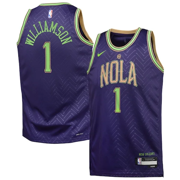 Prestigioso Sofisticato Zion Williamson New Orleans Pelicans Nike Youth 2024/25 Swingman Player Jersey City Edition Purple per i devoti sostenitori