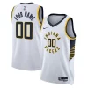 Pratico Indiana Pacers Nike Unisex Swingman Custom Jersey White Association Edition per i devoti sostenitori